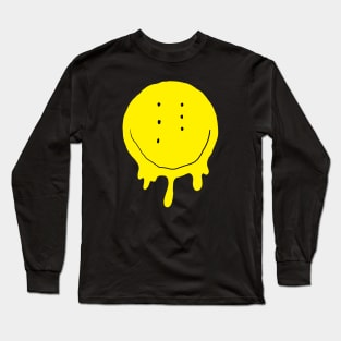 Drippy Six-Eyed Smiley Face Long Sleeve T-Shirt